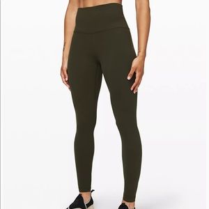 Dark Olive Lululemon Align Leggings 28” Size 6